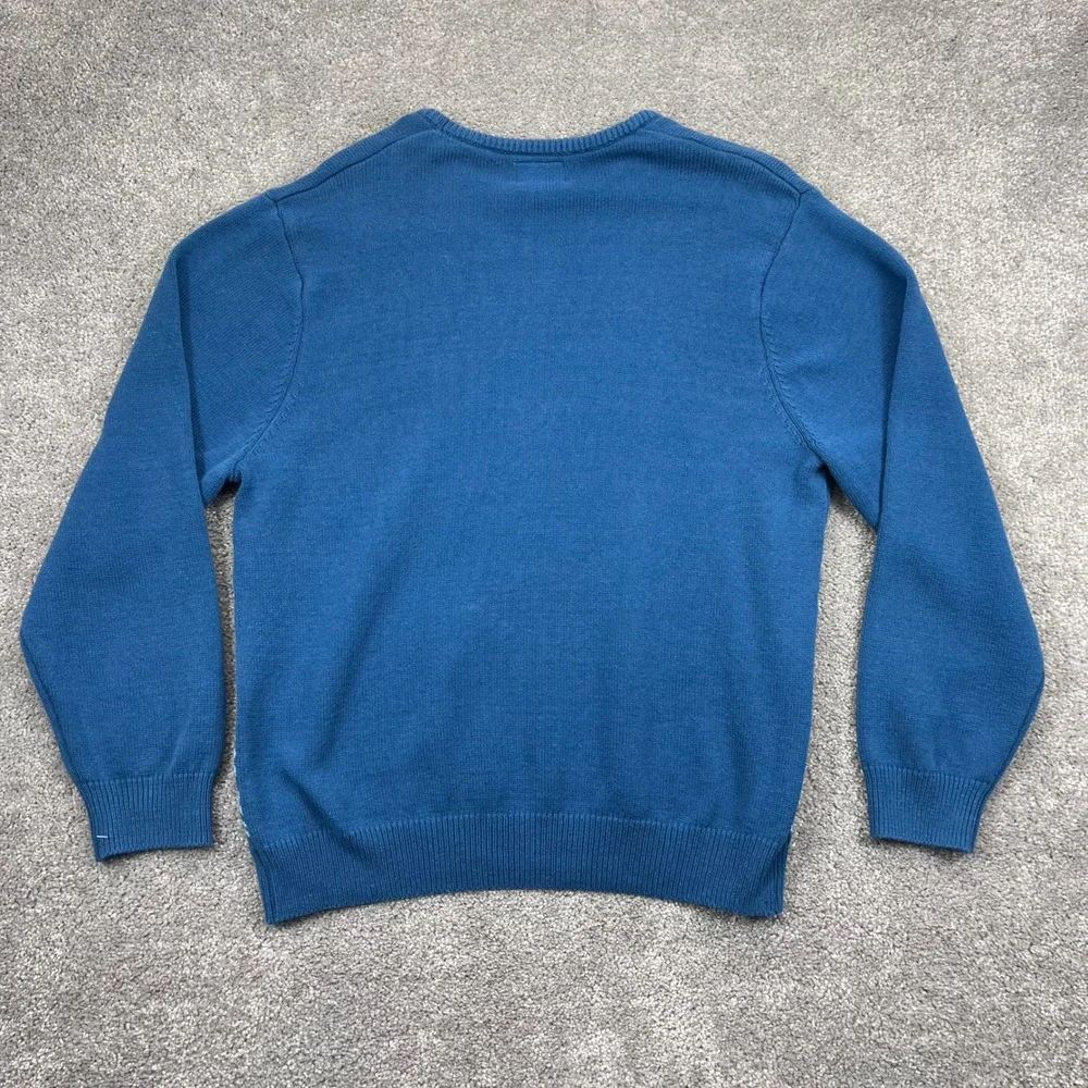 Roebuck & Co Sweater Mens 2XL Blue Stoked For Hanukkah Menorah Ugly Holiday